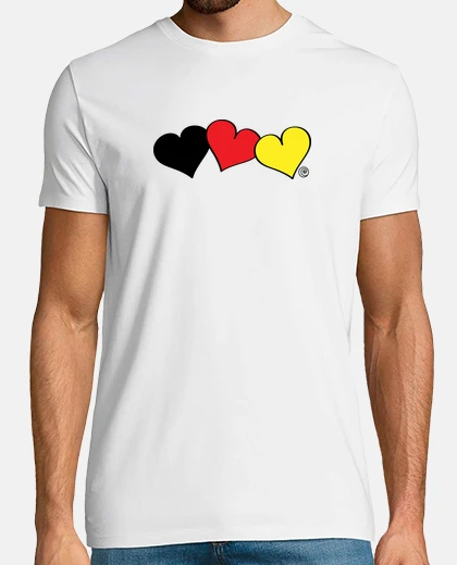 Tee-shirt coeurs de drapeau allemand