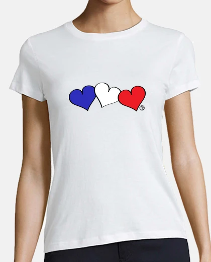 Tee-shirt coeurs de drapeau français