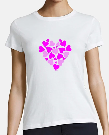 Tee-shirt coeurs roses