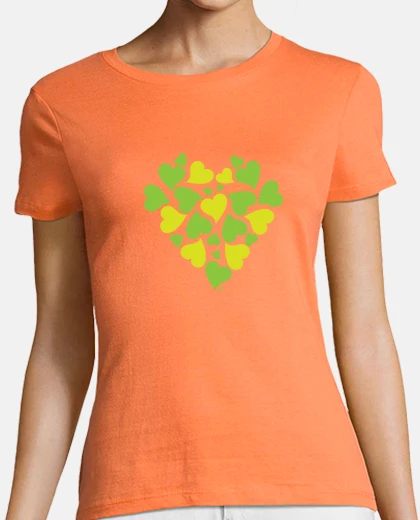 Tee-shirt coeurs verts