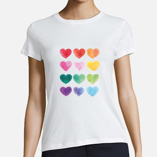coeurs colorés - t-shirt basique de qualité premium