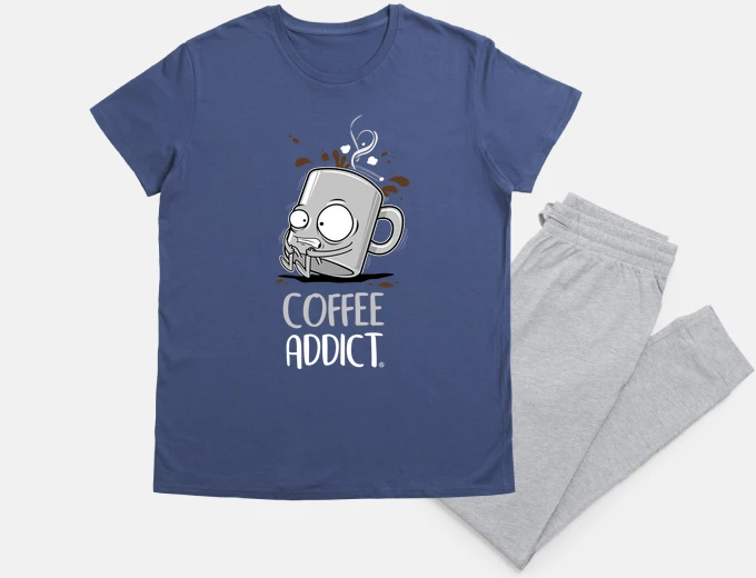 Pyjama coffee addict