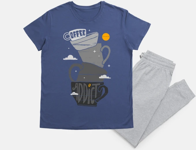 Pyjama coffee addict