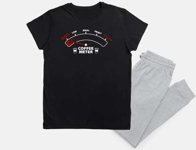 Pyjama coffee meter