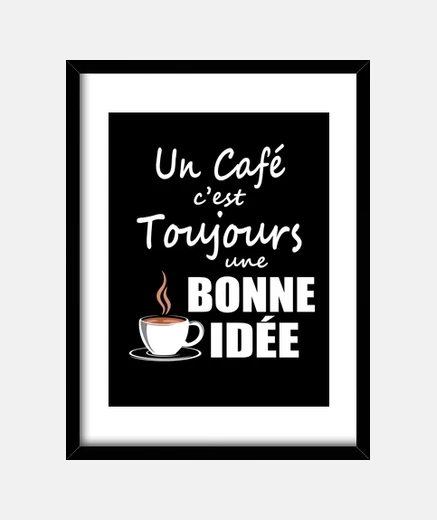 Framed coffee quote coffee lover gift