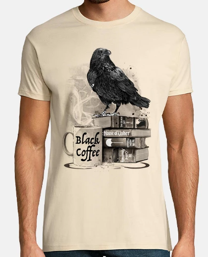 T-shirt coffee raven and poe