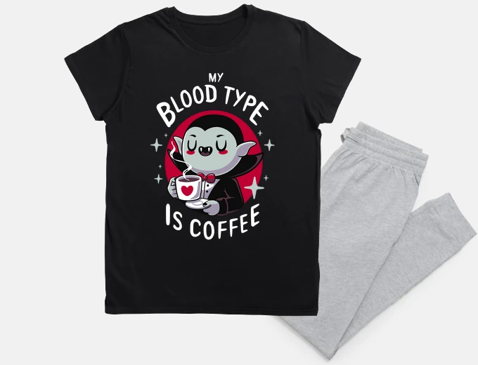 Pyjama coffee vampire