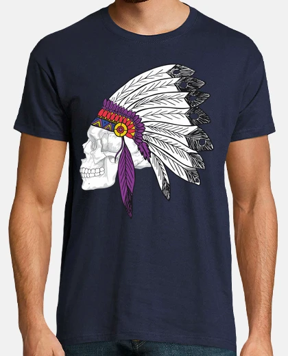 Tee-shirt coiffe crâne indien