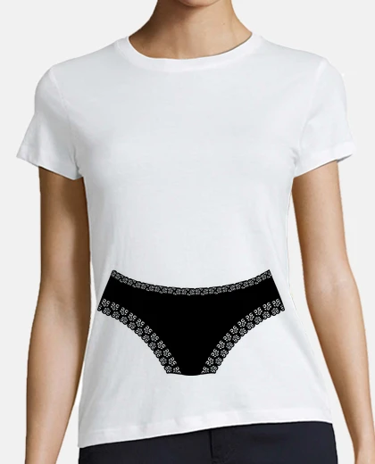 Playera colección de lencería de mujer con cuello en v