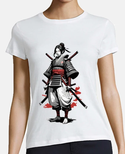 Playera coleccionista de mujeres guerreras samuráis japonesas