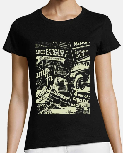 T-shirt collage retrò vintage