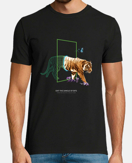 collage abstracto del tigre cibernético