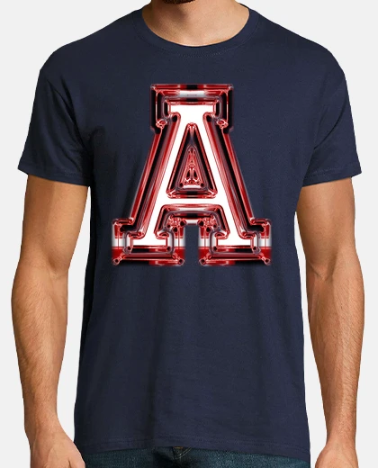 T-shirt college rosso a