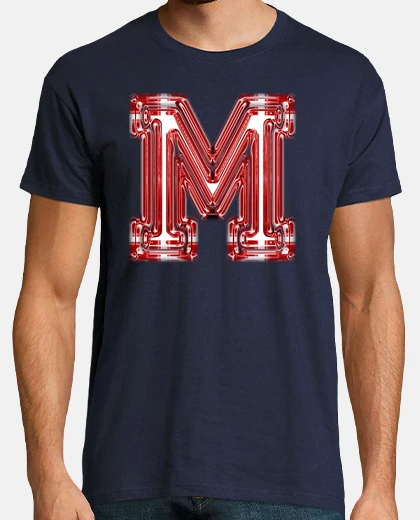 T-shirt college rosso m