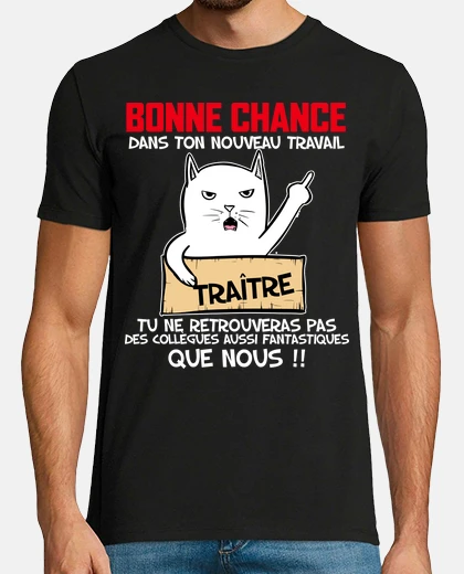 Tee-shirt Collegue Message Depart Humour