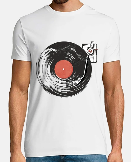 T-shirt collezionista di giradischi in vinile vintage croco store rue des écoles