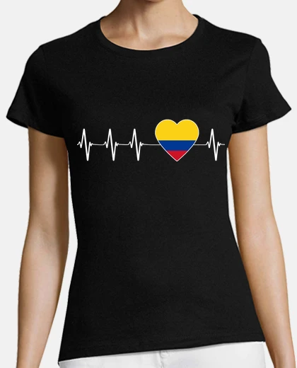 Camiseta colombia bandera corazón colombiano lat