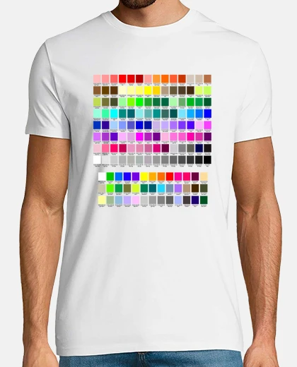 Camiseta Color chart - fondo blanco - base