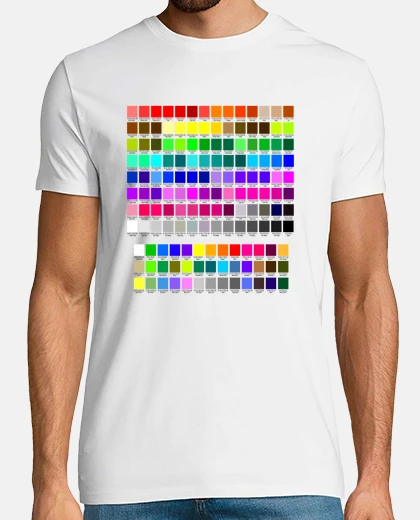 Camiseta Color chart - fondo blanco - saturado