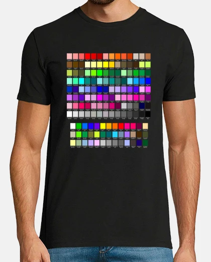 Camiseta Color chart - fondo negro - base