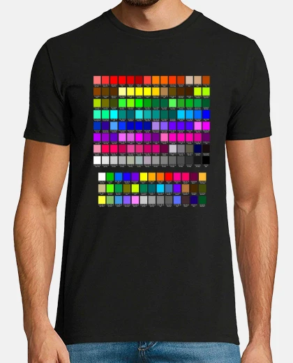 Camiseta Color chart - fondo negro - saturado