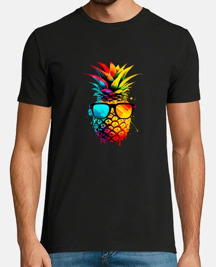 Playera color hipster pineapple