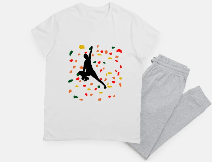 Pyjama color in the climbing wall