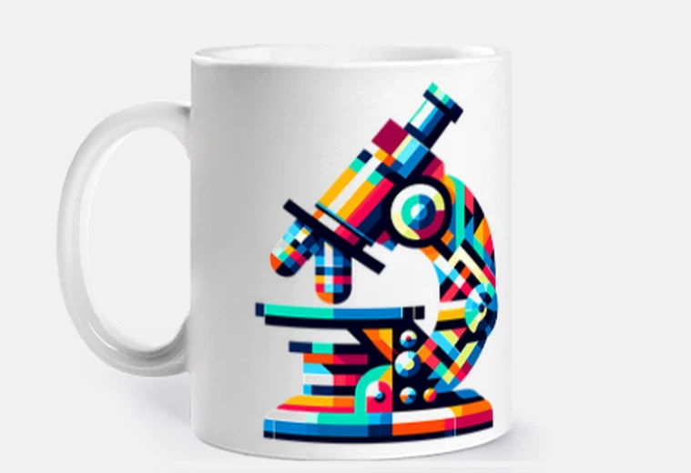 Cup color science vibrant microscope