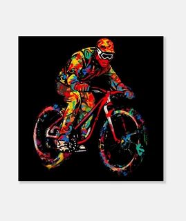 colorato sentiero mtb in discesa