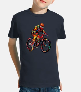 colorato sentiero mtb in discesa
