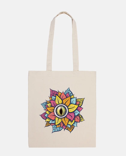 Sac coloré reptile oeil fleur amusement biz