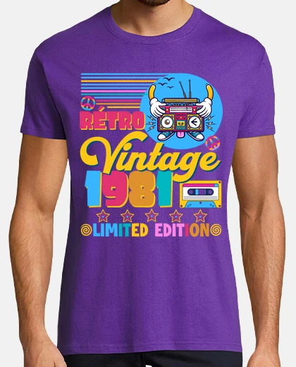 T-shirt colore vintage edizione limitata 1981