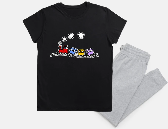 Pyjama colored train