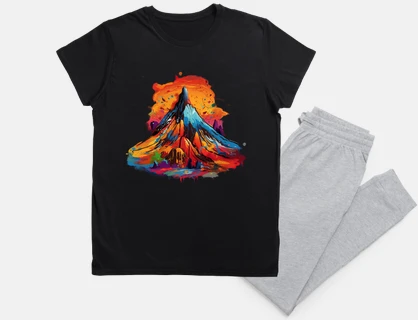 colored volcano