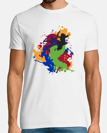 T-shirt colorful attack