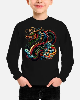 Tee shops shirt dragon chinois