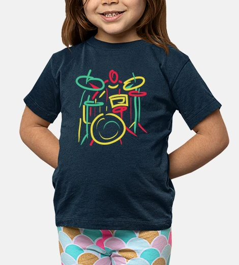 Kids colorful drummer abstract style