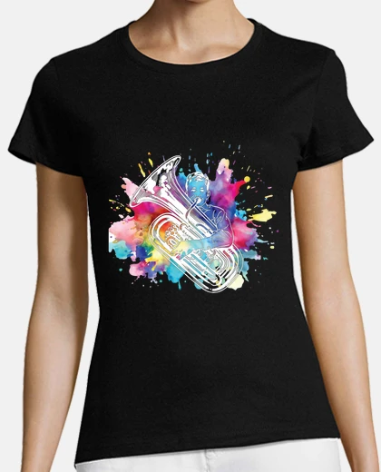Playera colorful euphonium artwork brass music