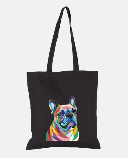 Bag Colorful Geometric Bulldog