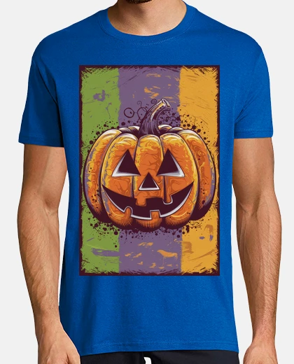 T-shirt Colorful Halloween Pumpkin Design for