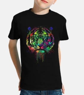 colorful dripping tiger