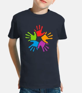 colorful hand prints