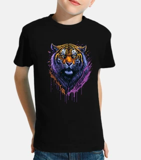 Colorful Paint Splash Tiger for Animal