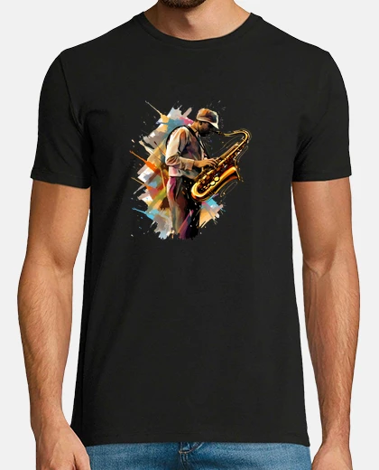 T-shirt colori del sassofonista