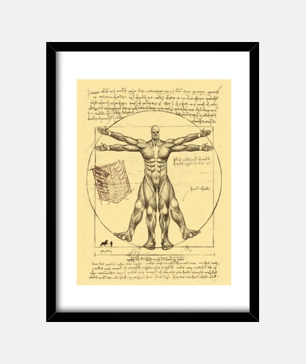 Framed colossal vitruvian print