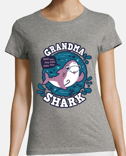 T-shirt colpo di shark nonna