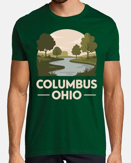 Tee-shirt Columbus Ohio nature rivière usa