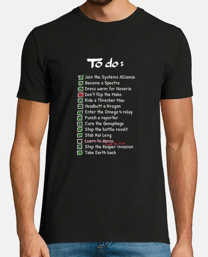 T-shirt comandanti to-do list uomini camicia