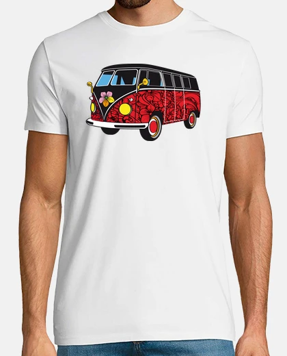 T-shirt combi vw rosso nero