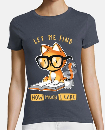Tee-shirt combien je me soucie du ver book chat i